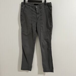 J. Crew Front Pocket Cargo Chino Pants Size 8 Gray Grunge Casual Gorp Y2K Cotton